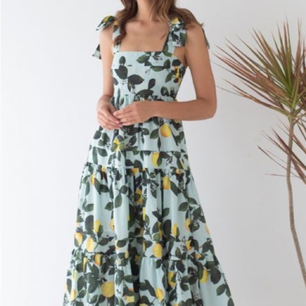 Chicwish Lemon Print Maxi Dress